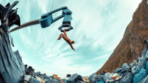 Robotic Arm Set to Eject Man into Garbage Pile