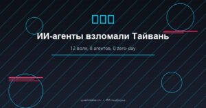 ИИ-агенты взломали Тайвань: 12 волн, 8 агентов, 0 zero-day