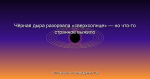 Чёрная дыра разорвала «сверхсолнце» — но что-то странное выжило