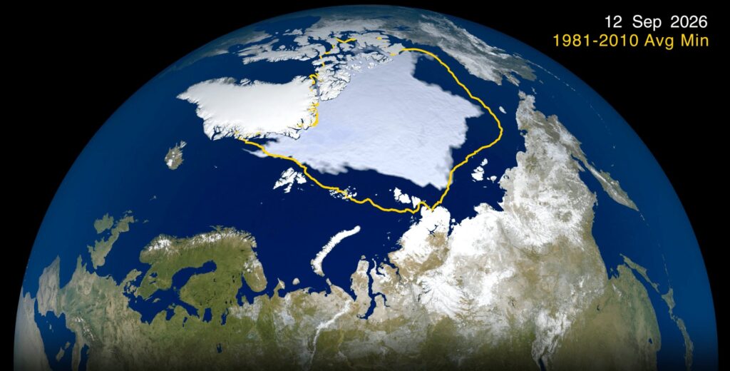 Арктический морской лёд достиг годового минимума 2026 года