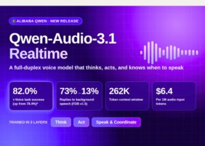 Qwen выпустила голосовую модель Qwen-Audio-3.1-Realtime, которая думает, действует и сама решает, когда вступать в разговор